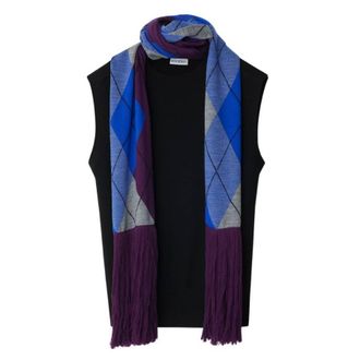 Burberry Sleeveless Wool Sweater With Scarf, Size XX-Small