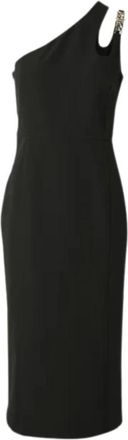 Liu Jo One-Shoulder Tubino Jurk - Dames - Casual kleedjes - Zwart - M - Polyester - Kleedjes