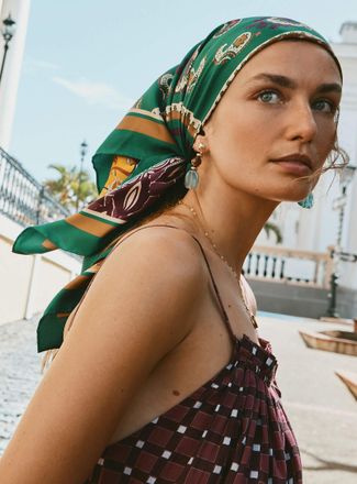 Vanessa Bruno Womens Endy paisley mosaic scarf