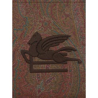 Etro Paisley Calfskin Clutch - Brown