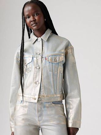 Levi's Shrunken 90s Trucker Jacket - Womens - L - Blue