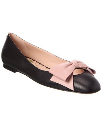 Valentino Bowow Leather Ballet Flat