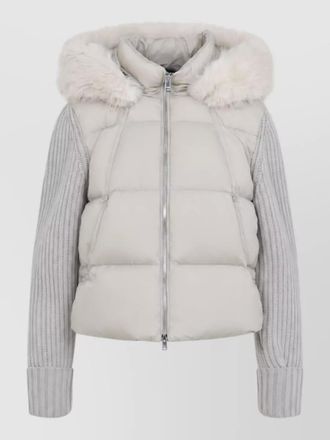 Moose Knuckles down quilted hooded parka coat