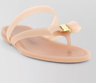 Ferragamo ribbed thong sandals