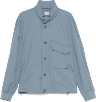 C.P. Company Herenjas met geribbelde zoom - Heren - Zomerjassen - Blauw - L - Jassen