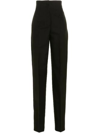 【送料&関税込】SportMax Black Polyester Marche Pant Sportmax Oxalis Trousers | Black | FARFETCH