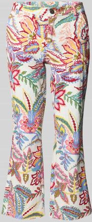 Milano Milano Italy Caprihose im Allover-Look in Rose, Gr&ouml;&szlig;e 36