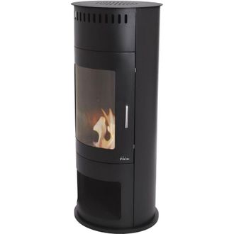 Purline Purline - Estufa De Etanol En Acero Con Puerta De Cristal Templado Negro