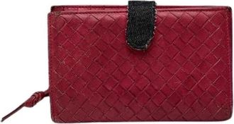 Bottega Veneta Pre-owned Vintage leren portemonnee - Dames - Vintage Accessoires - Rood - ONE Size - Leer - Vintage