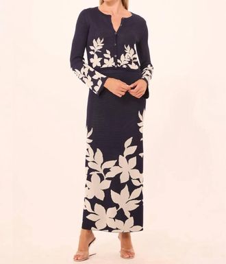 Misa Shae Midi Skirt In Navy