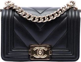 Chanel Pre-owned Boy Flap Bag - Dames - Vintage Schoudertas - Zwart - ONE Size - Leer - Vintage