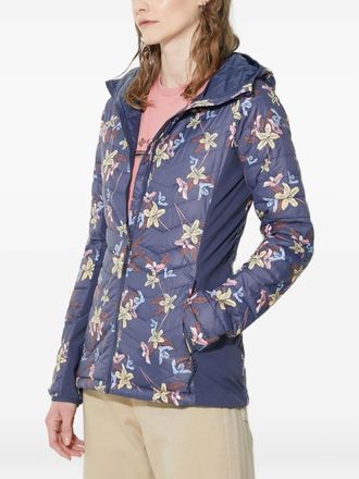 Columbia floral-print quilted jacket - Blue