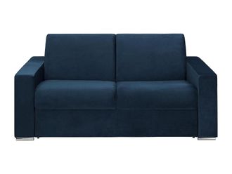 VENTE-UNIQUE.COM Sof&aacute; cama terciopelo 2 plazas azul oscuro 174x223cm