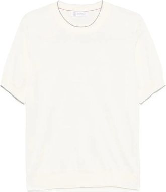 Brunello Cucinelli Heren, Tops, Wit, Maat: 2XL Katoen