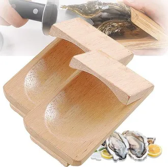 OEM Pinza Para Ostras, Pinza De Madera De 8&times;13 Cm, Protector De Pinza Para Ostras, Soporte De Madera, Pinza Para Ostras, Barbacoa, Camping, 2 Piezas