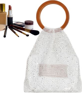 Generic Handmade Bag, Lightweight Tote Purse with Handle, Women Woven Handbags, for Family Women Girlfriend Home Travel Indoor Outdoor Commute Daily