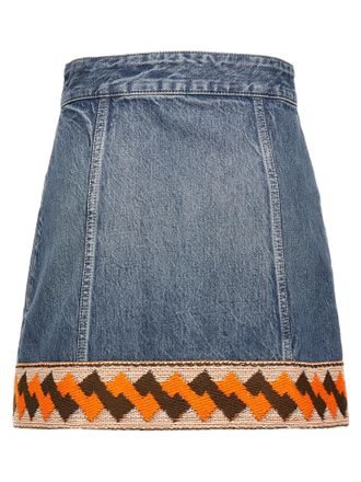 Valentino Garavani Womens Multicolor Cotton Long Skirt