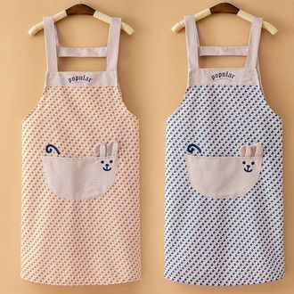No Brand Delantal De Dos Piezas A Cuadros Con Tirantes, Para Cocina Dom&eacute;stica, Delantal Resistente A La Grasa, Ropa De Trabajo Transpirable Para Mujer (azul, N