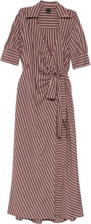 Pinko Striped Maxi Shirt Dress