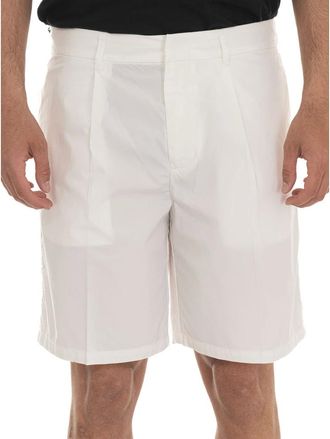 Emporio Armani Korte Broeken, Heren, Wit, XL, Katoen, Cotton Bermuda