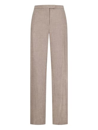 Khaite Miles concealed-fastening trousers - women - Virgin Wool/Cashmere/Elastane - 10 - Neutrals