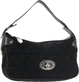 Bally Pre-owned Suede Schoudertas - Dames - Vintage Schoudertas - Zwart - ONE Size - Su&egrave;de - Vintage