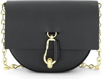 Zac Posen Womens Belay Mini Saddle Crossbody Bag In Black
