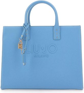Liu Jo Embossed Tote Bag - Dames - Handtassen - Blauw - ONE Size - Tassen