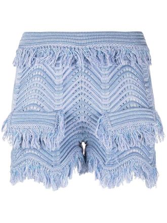 Genny Shorts met franje - Paars