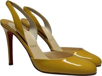 Christian Louboutin Womens Patent Leather Slingback Pump (Authentic Pre-Loved)