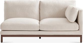 Castlery Owen Right Arm 2 Seater Couch, Basketweave Cream Walnut for Castlery Sofas