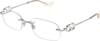 Valentino Glasses, female, Gray, Size: 53 MM Eyeglasses