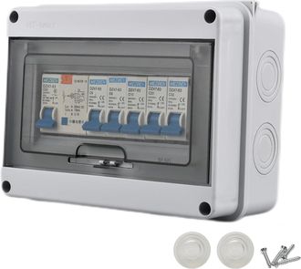 OEM Disyuntor Miniatura De 8 V&iacute;as, Carcasa Estanca Ip66, 63 A 220 V, Protecci&oacute;n Contra Fugas Y Sobrecargas, Uso Interior/exterior