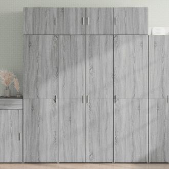 vidaXL Armadietto Grigio Sonoma 80x42,5x225 Cm In Truciolato - Vidaxl