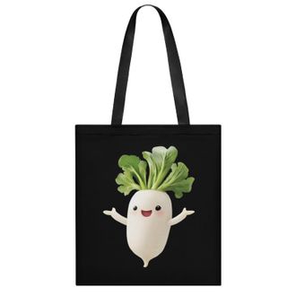 Generic Cute Daikon Radish Womens Tote Casual Shopping Bag Lightweight Shoulder Bags Hobos Handbag for Work Travel Daily 35x40cm