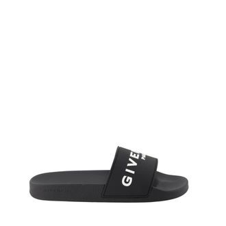 Givenchy Schoenen, Heren, Zwart, 41 EU, Logo Slide Sandalen