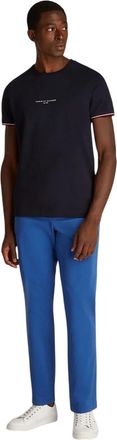 Tommy Hilfiger Slim-fit T-shirt met logo voor heren (Woestijnlucht)
