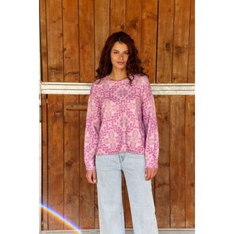 La petite &eacute;toile Trui met ronde hals en bandana-print, MADY