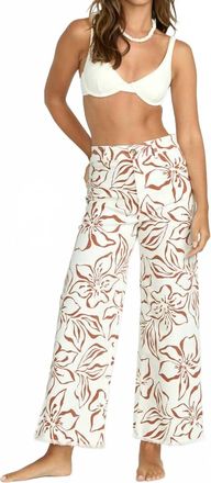 Billabong Free Fall Printed Twill Pant In Salt Crystal
