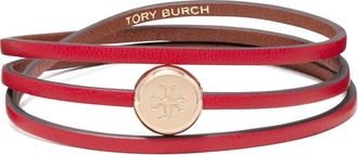 Tory Burch Romy Multi-Strand Bracelet in Light Brass/red at Nordstrom
