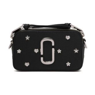 Marc Jacobs Mini Icon Stud Snapshot - Dames - Schoudertassen - Zwart - ONE Size - Leer - Tassen