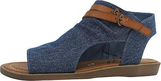 Blowfish Womens Denver Flat Sandals, Denim Blue, Medium Fit, UK 7