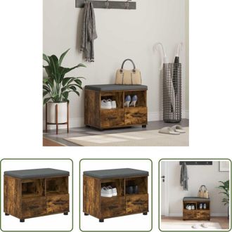 vidaXL vidaXL Design moderno - Panca per ingresso Quercia Affumicata 60 x 38 x 46 cm