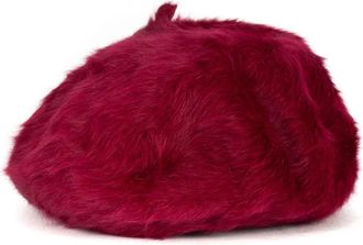 Catarzi Angora en wollen baret - Dames - Hoeden - Rood - ONE Size - Wol - Accessoires