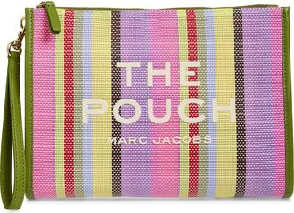 Marc Jacobs The Large Stripe Mesh Pouch in Purple Multi at Nordstrom