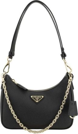 Prada Re Edition 2000 Mini Chain Bag - Dames - Schoudertassen - Zwart - ONE Size - Leer - Tassen