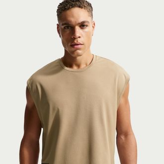 Nike Mens Swim Crop top Top in Brown | NESSG520-241