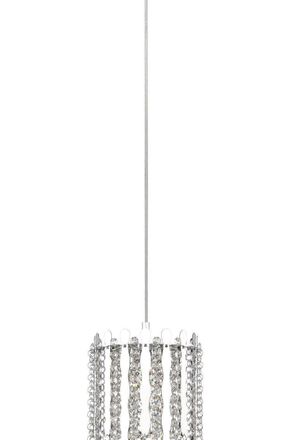 Netlighting Belize 1 Light Chrome Crystal Pendant Ceiling Light in Grey