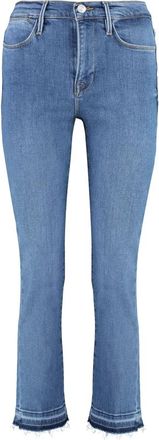 Frame Denim Le High Straight Jeans - Dames - Bootcut Jeans - Blauw - W25 - Katoen - Jeans