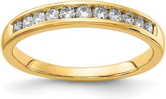 Diamond2Deal 14k Gold Lab Grown Diamond Wedding Band Ring 1/3Ct Clarity- VS Color- D-E